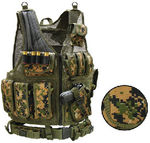 UTG Airsoft Deluxe Tactical Vest Digital, Woodland Digital Camo