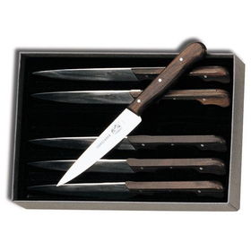 6-Piece Steak Set, Spear Tip, Rosewood Handlepiece 