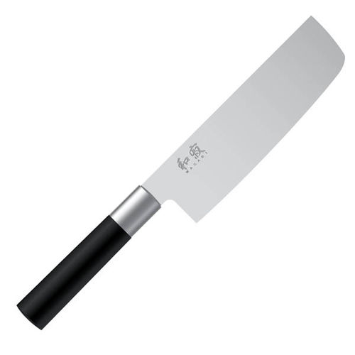 Wasabi Nakiri Knife, 6.5 in. Black Handle, Double-bevelwasabi 