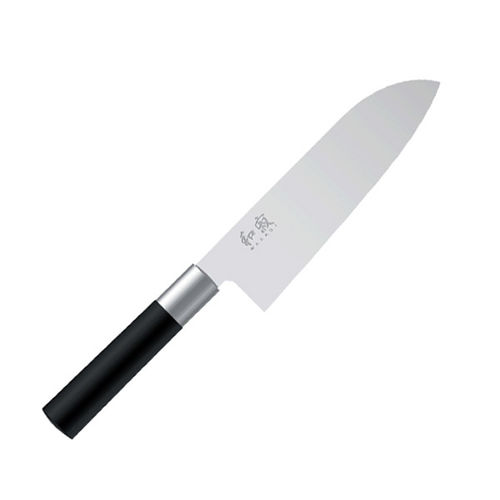 Wasabi Santoku Knife, 6.5 in., Black Handle, Double-bevelwasabi 