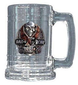 Colonial Tankard -  Pewter Emblem Bad To Bone Eagle