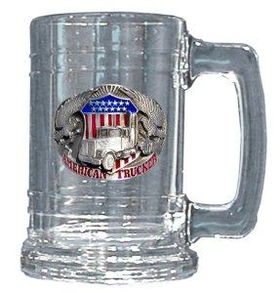 Colonial Tankard -  Pewter Emblem American Trucker