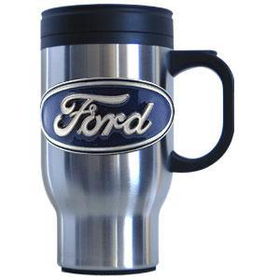 Pewter Emblem Ford Oval Travel Mug