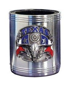 Can Cooler - Pewter Emblem Texas