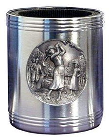 Can Cooler - Pewter Emblem Lady Golfer