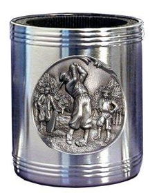 Can Cooler - Pewter Emblem Male Golfer