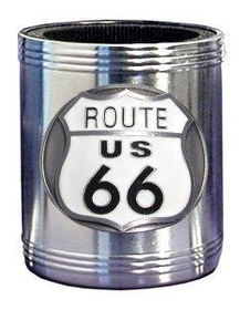 Can Cooler - Pewter Emblem Route 66