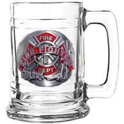 Colonial Tankard -  Pewter Emblem Fire Fighter