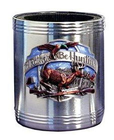 Can Cooler - Pewter Emblem Rather Be Hunting