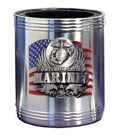 Can Cooler - Pewter Emblem US Marines