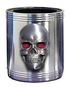 Can Cooler - Pewter Emblem  Skullcooler 