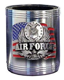 Can Cooler - Pewter Emblem US Air Forcecooler 