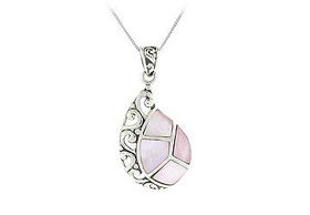 Cultured Mother of Pearl Sterling Silver Pendantcultured 