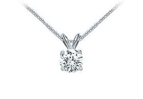 Platinum : Round Diamond Solitaire Pendant - 1.00 CT. TW.platinum 
