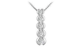 Diamond Journey Pendant : 14K White Gold - 0.50 CT Diamondsdiamond 