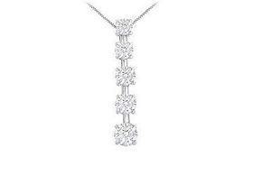 Diamond Journey Pendant : 14K White Gold - 1.50 CT Diamondsdiamond 