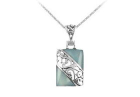 Rectangle Sterling Silver Pendantrectangle 
