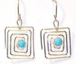 Handcrafted Native American Square Spiral Earringshandcrafted 