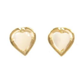 Mother of Pearl Heart Stud Pierced Earrings Case Pack 144mother 