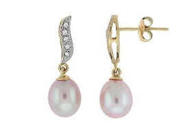 Cultured Pearl Earrings : 14K Yellow Goldcultured 