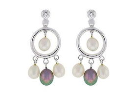 Cultured Pearl Earrings : 14K White Goldcultured 