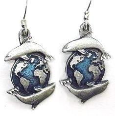 Earth Spirit Earrings - Dolphins & Earthearth 
