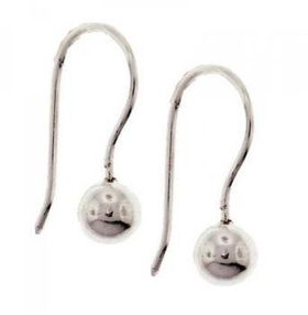 Sterling Silver Earrings French Wire Elegant Ballsterling 