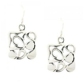 New Sterling Silver Dangle Artform Earrings 9.4 Gramssterling 