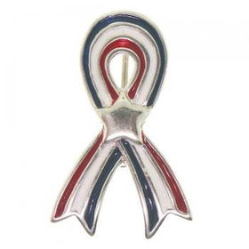 Sterling Silver Pin Patriotic Enamel Red White Blue Newsterling 