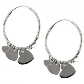 New Dangling Sterling 925 Multiple Heart Hoop Earringsdangling 