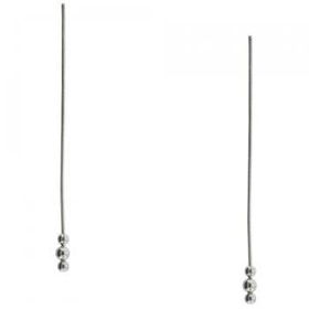 Sterling Silver Drop Earrings Beaded Style Post Backingsterling 