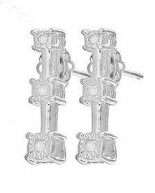 10k White Gold Diamond Earringswhite 