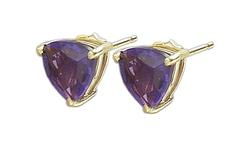 10k Yellow Gold Purple Amethyst Earringsyellow 