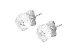 10k White Gold Cubic Zirconia Earringswhite 