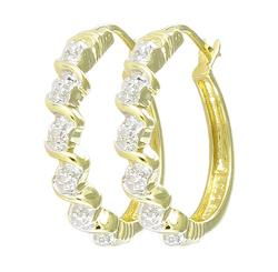 Gold Black Hoop Diamond Earringsgold 