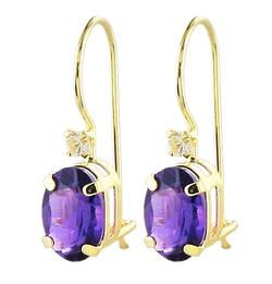 10k Yellow Gold Amethyst Topaz Earringsyellow 