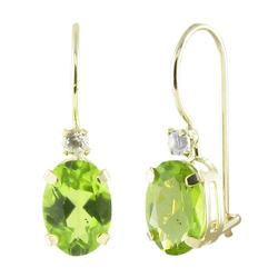 10k Yellow Gold Peridot Topaz Earringsyellow 