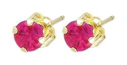 10k Yellow Gold Ruby Earringsyellow 