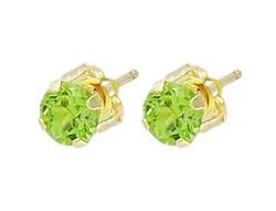 10k Yellow Gold Peridot Earringsyellow 