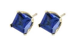10k Yellow Gold Sapphire Earringsyellow 