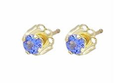 10k Yellow Gold Tanzanite Earringsyellow 
