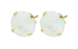 10k Yellow Gold Opal Earringsyellow 