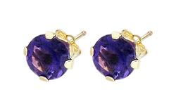 10k Yellow Gold Purple Amethyst Earringsyellow 