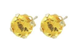 10k Yellow Gold Citrine Earringsyellow 