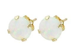 10k Yellow Gold Opal Earringsyellow 