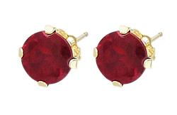 10k Yellow Gold Ruby Earringsyellow 