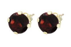 10k Yellow Gold Garnet Earringsyellow 