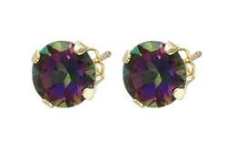 10k Yellow Gold Topaz Earringsyellow 