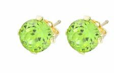 10k Yellow Gold Peridot Earringsyellow 