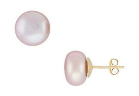 Chinese Pearl Earrings : 14K Yellow Goldchinese 